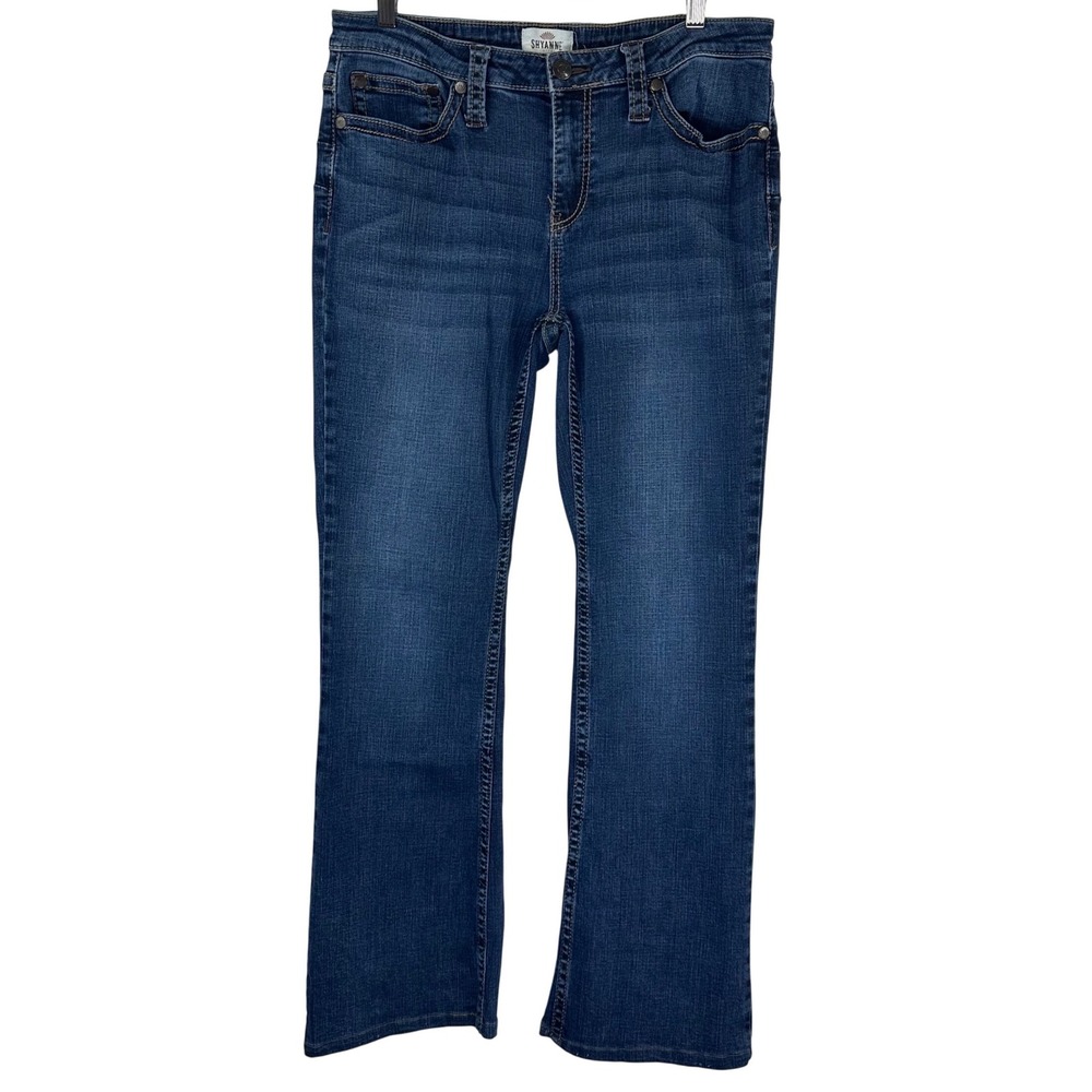 Shyanne Life Bootcut Jeans Medium Wash Embroidered Western Womens 33 Short